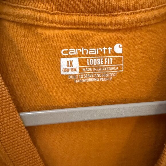 Carhartt Loose Fit Pocket T-Shirt Orange Men’s 1X - Picture 3 of 6